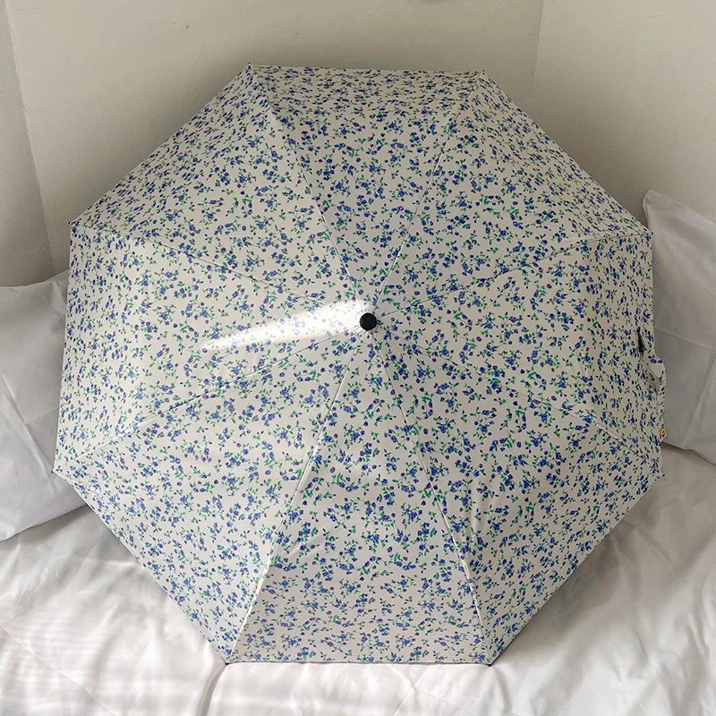 Broken Flower Fully Automatic Sun Umbrella UV Resistant Women's Folding Dual-purpose Sun Umbrella For Both Rain and Sunshine Oasis Select