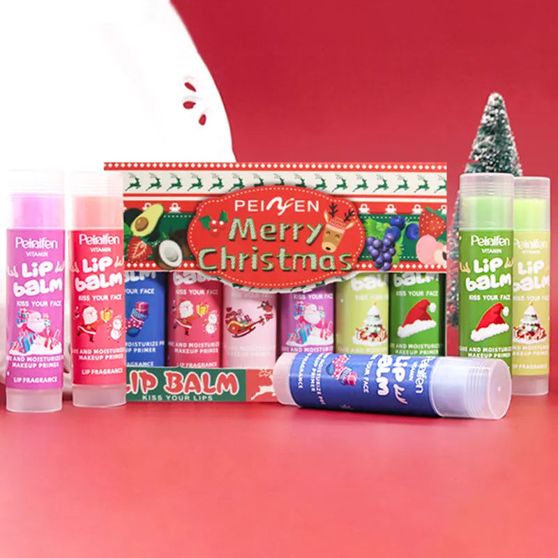 PEINIFEN 6-Pack Fruit Lip Balm Set – Moisturizing & Long-Lasting Lip Balm Set Oasis Select
