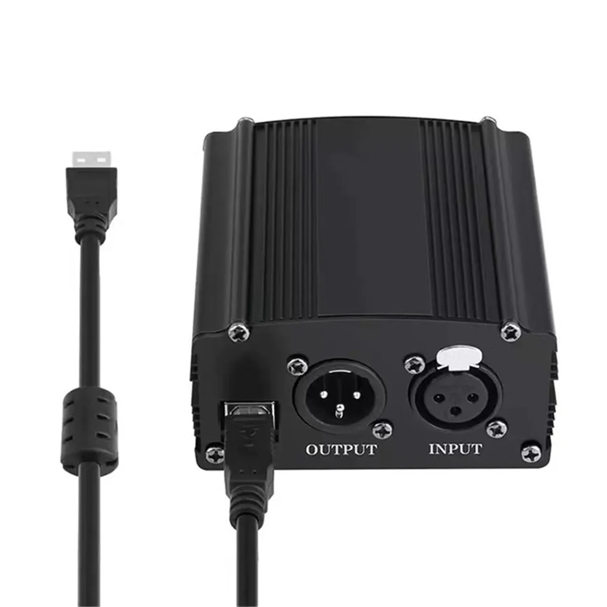 1-Channel 48V Phantom Power Supply with XLR 3 Pin Microphone Cable for Condenser Microphone Music Recording Equipment Oasis Select
