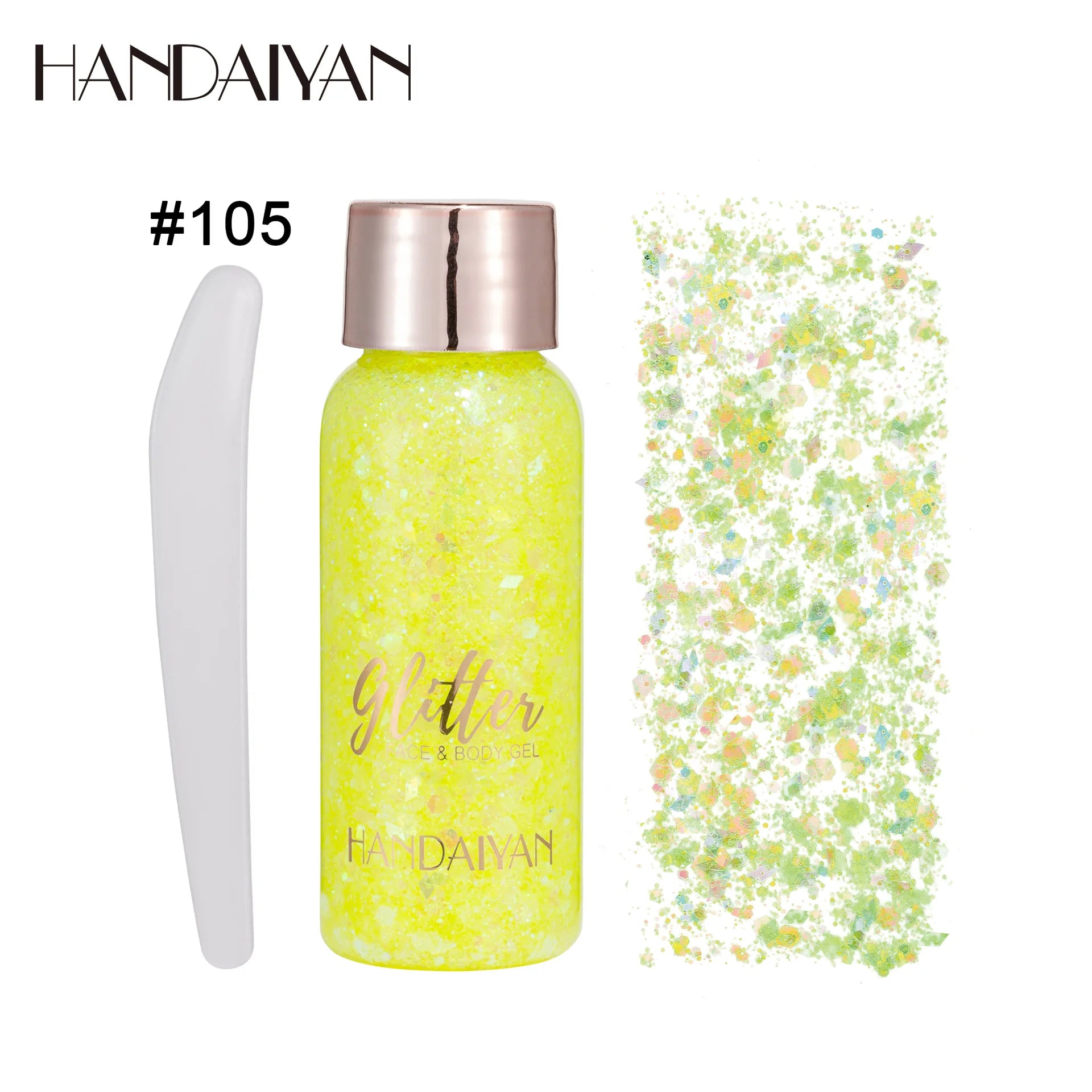 HANDAIYAN 9-Shade Glitter Gel for Face, Body, Hair & Nails