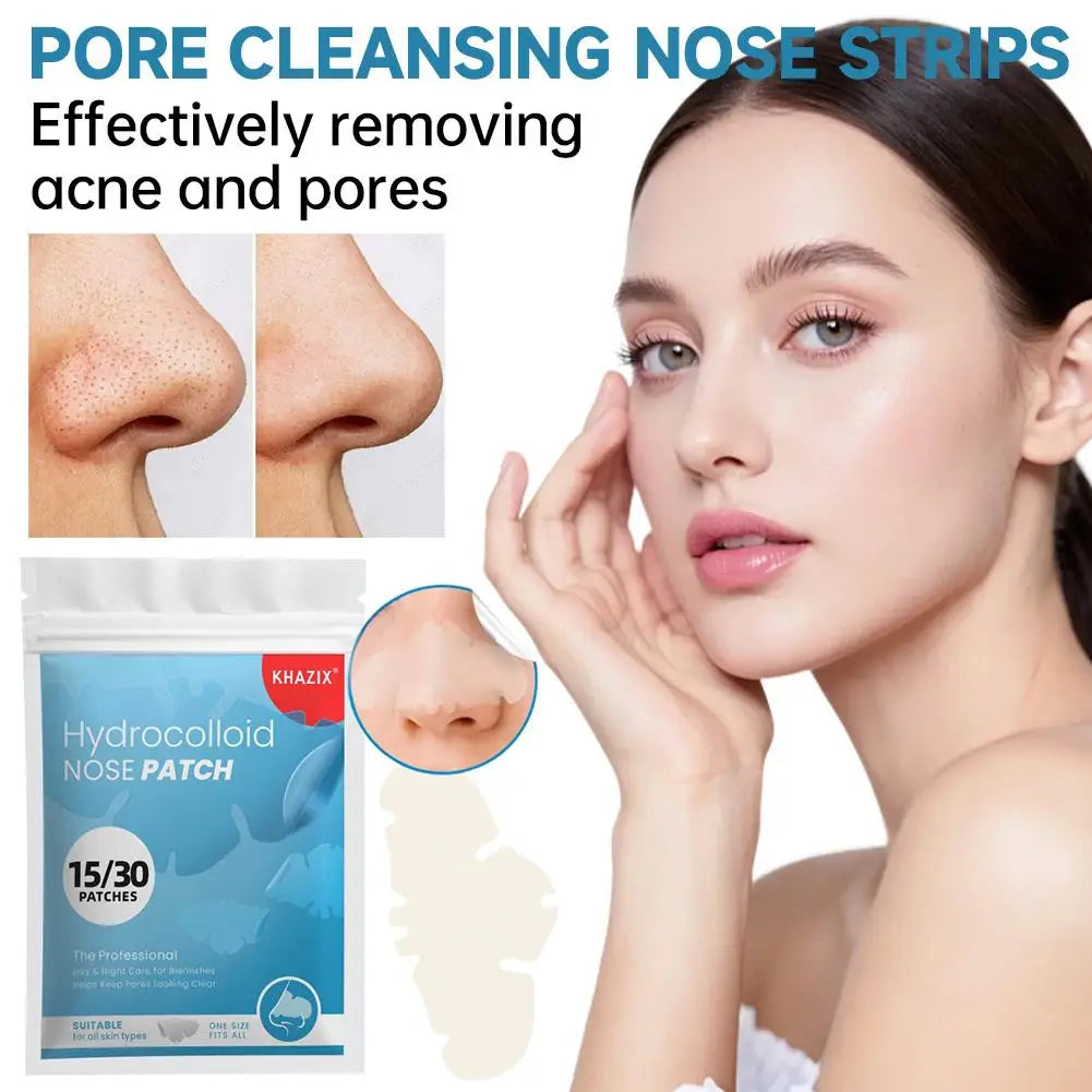 Hydrocolloid Nose Patches – Pore Cleansing Blemish Strips 15/30Pcs