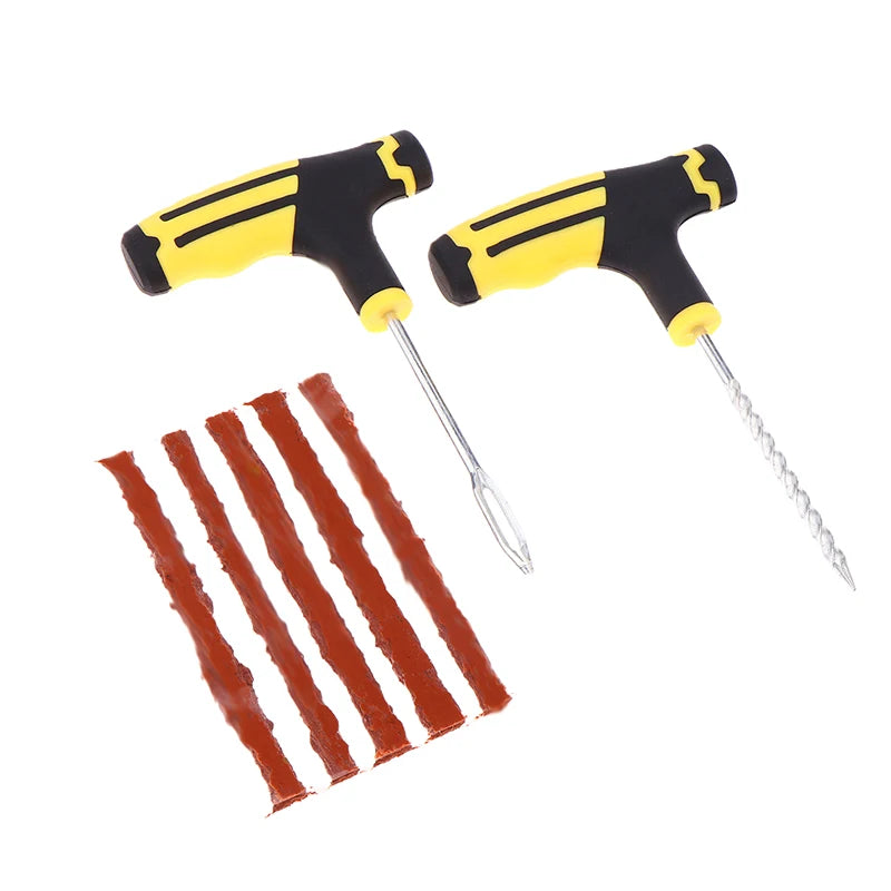 All-In-One Tire Repair Tool Kit for Cars and Bikes, Featuring Studding Tool, Tubeless Tyre Puncture Plug, and Rubber Strip Oasis Select
