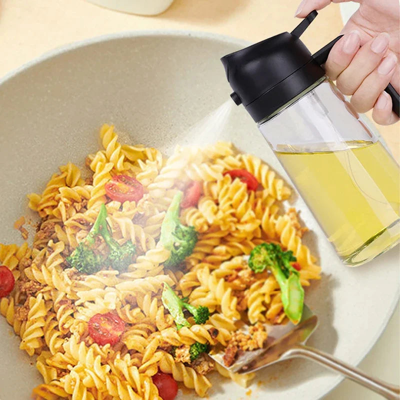 Multi-functional Kitchen Oil Bottle Spray Oil Pouring Two-in-one Food-grade Material Is Not Easy To Damage 500ML Large Capacity Oasis Select