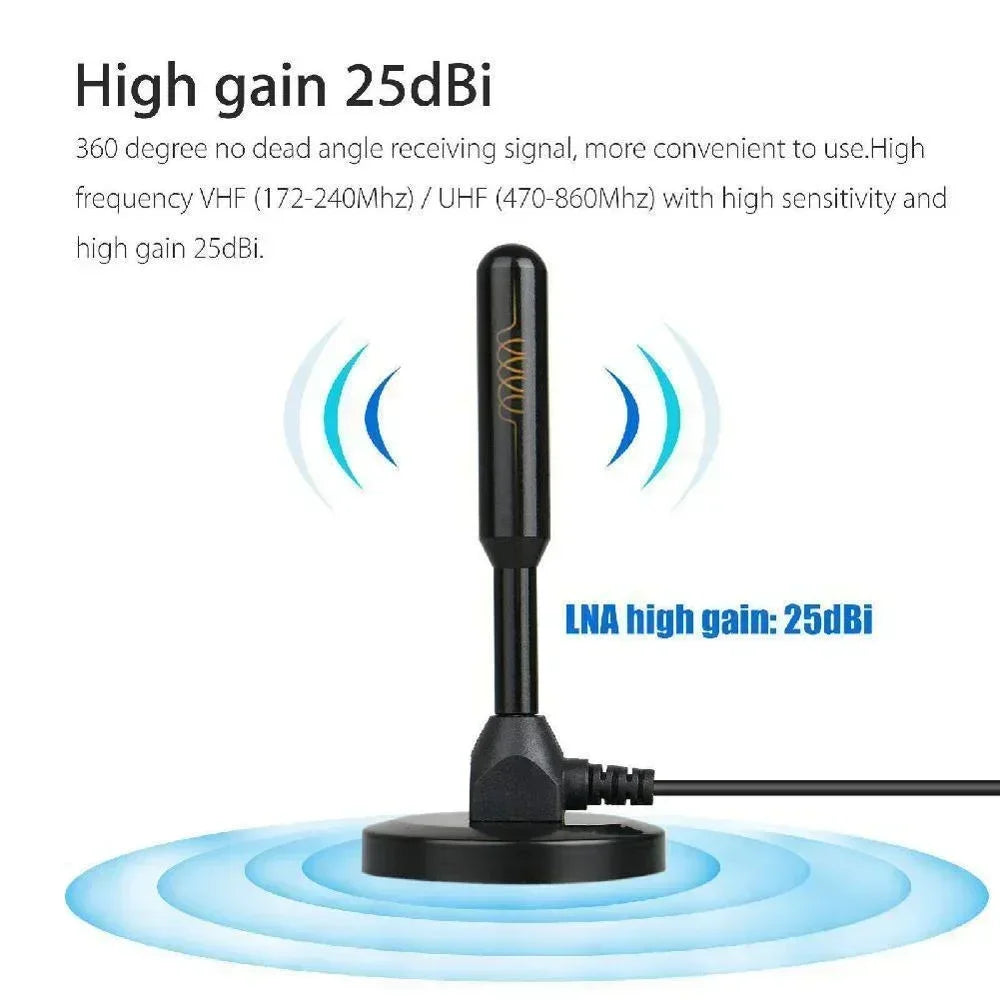 Indoor Outdoor HD Digital TV Antenna Amplified DAB 200 Miles Ultra HDTV with Amplifier VHF UHF Quick Response Aerial Set Oasis Select