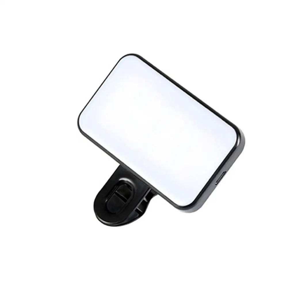 Pocket LED Selfie Light For IPhone IPad Mobile Phone Laptop Clip Flash Fill Video Photo Ringlight Photography Lamp Oasis Select black