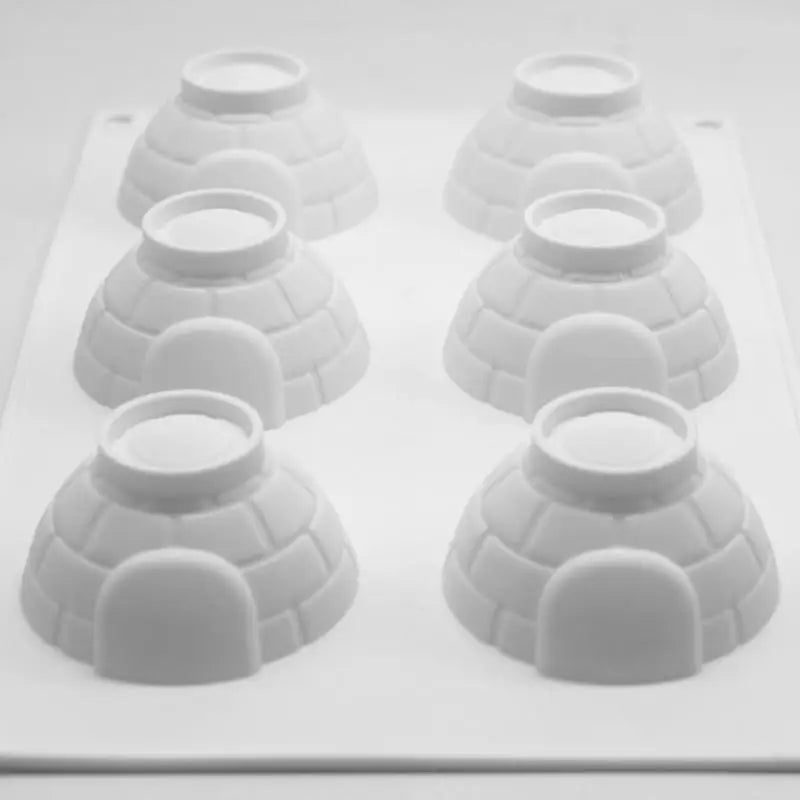6-Cavity Igloo Silicone Cake Mold for Mousses Ice Cream Kitchen Pastry Making Tool Accessory Oasis Select
