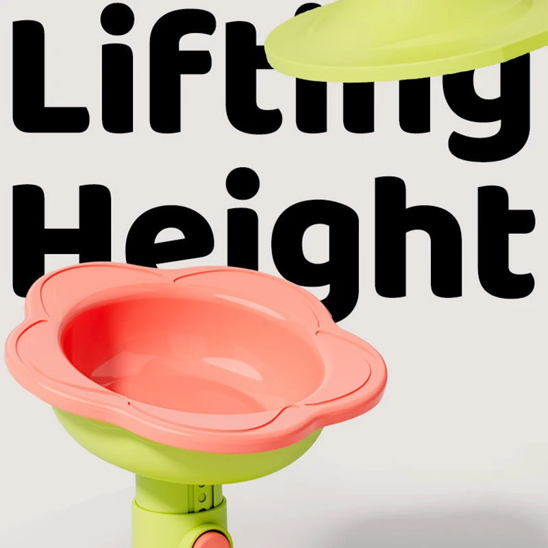 Reliable Stand-up Ceramic Cat Bowl with Pretty Floral Design; Pet Food and Water Dish for Neck Wellness Oasis Select