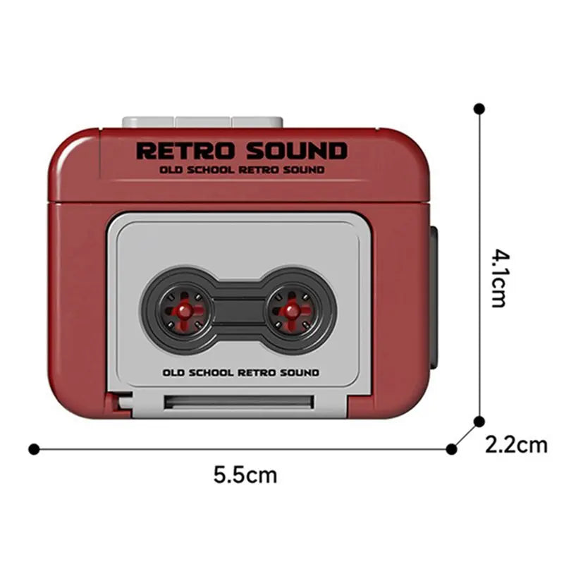 2026-WISH 2X Mini Retro Recorder Keychain Can Record And Play Music Fun Music Box Pendant Personalized Couple Gift,A Oasis Select