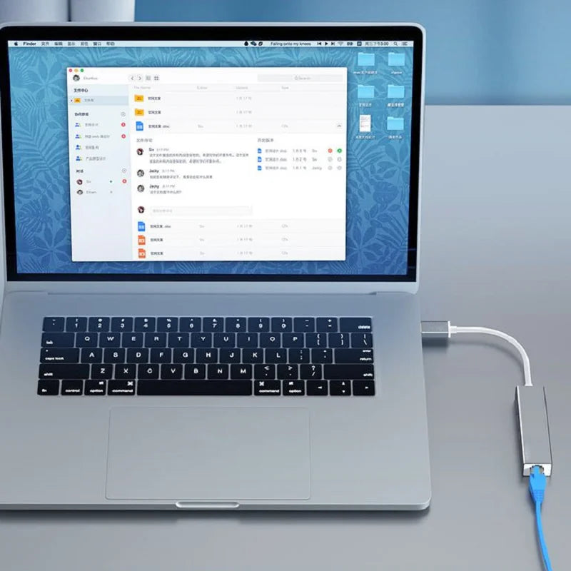 ﻿ Type C USB Ethernet Adapter 1000/100Mbps USB to RJ45 Type C to R45 Lan Network USB Cable 1000Mbps For MacBook PC Windows Oasis Select