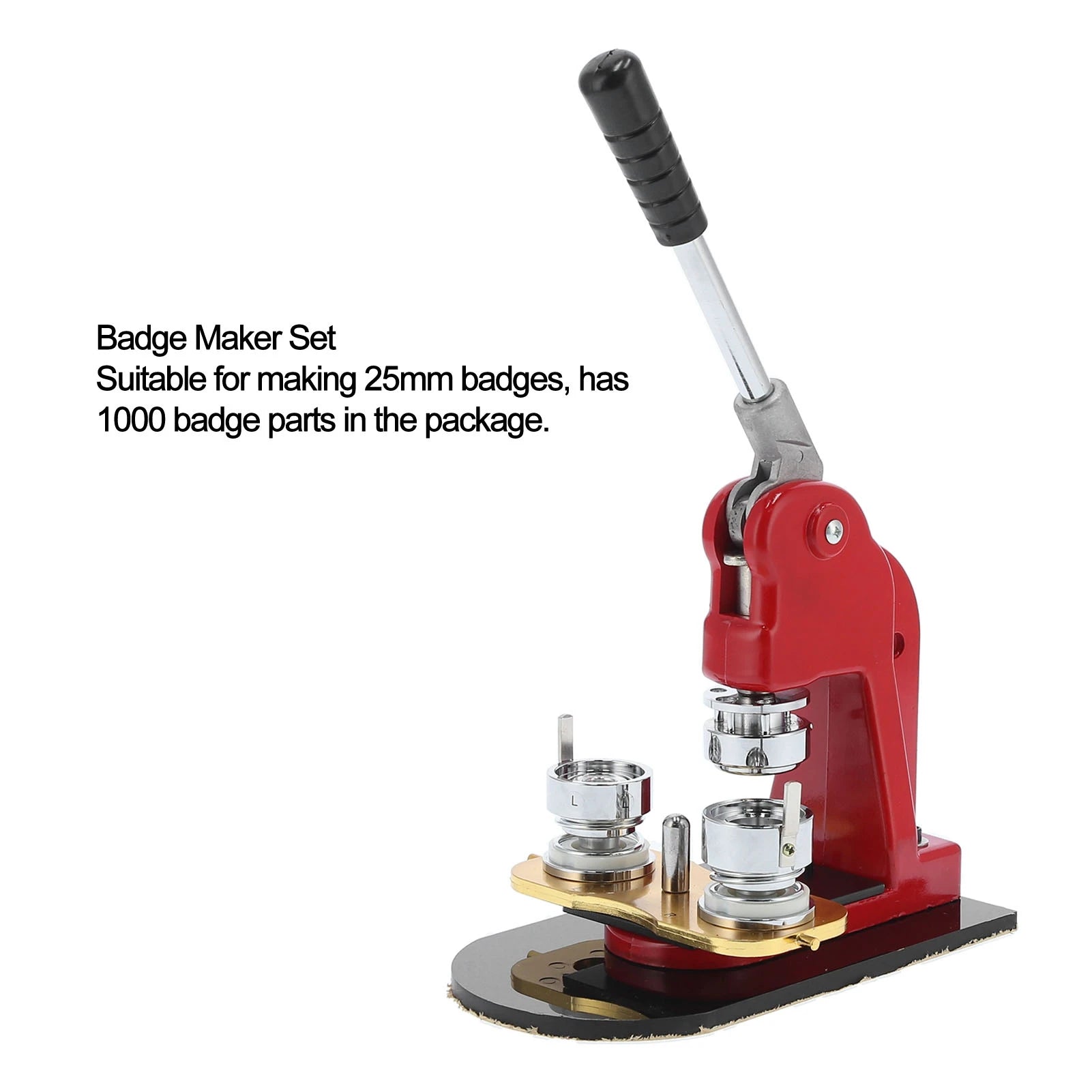 Button Making Press Machine Button Maker Badge Making Press Pressing Machine 25mm with 1000 Buttons for Household Oasis Select