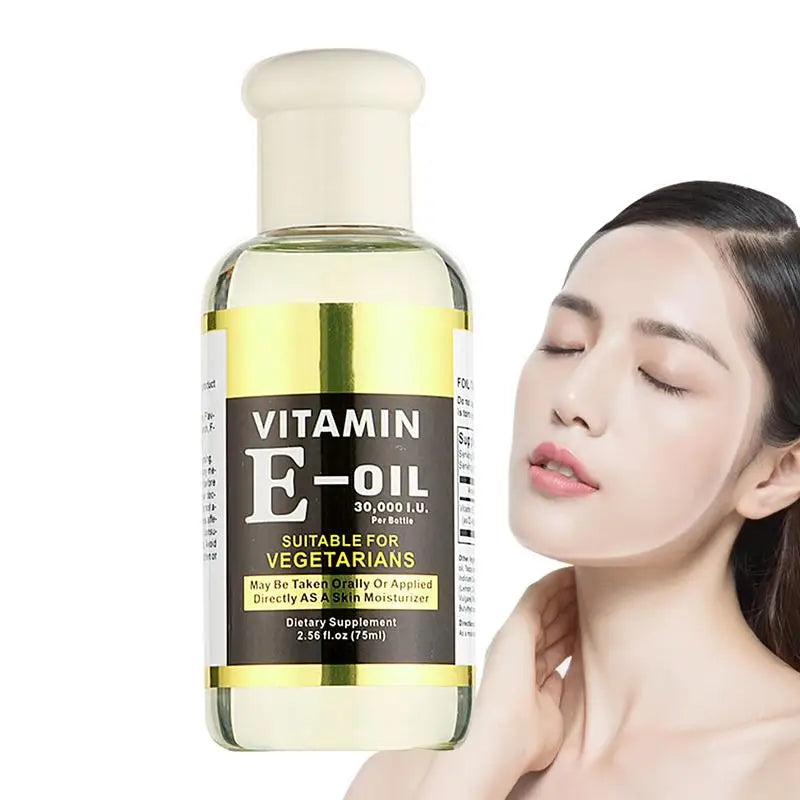 75ml Vitamin E Oil Face Serum Oil Shrink Pores Anti Wrinkle Aging Freckle Anti-wrinkle Lightens Dark Spots Repair Face Skin Care Oasis Select