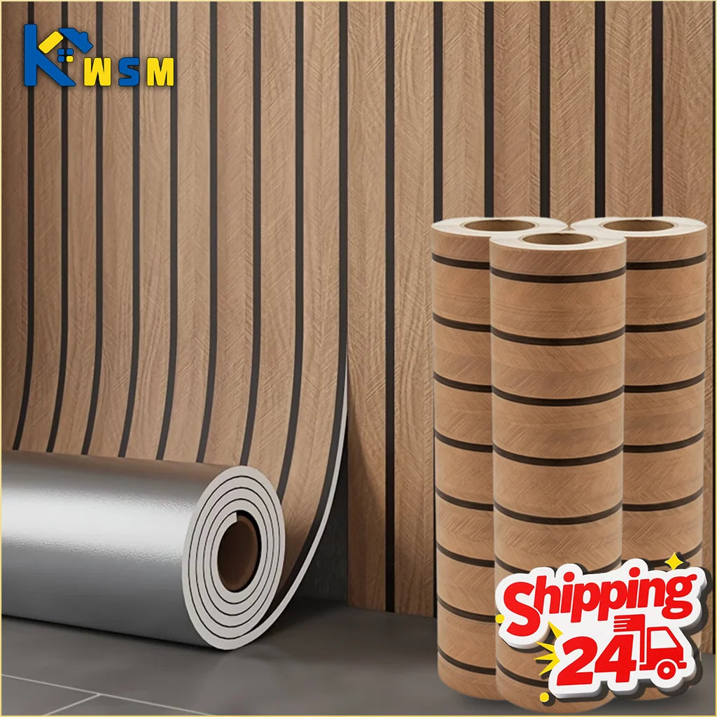 Thick Brown Grid Peel and Stick Wallpaper Faux Plaid Design Waterproof Moisture Proof for Walls Ceilings Home Decor DIY Room Oasis Select