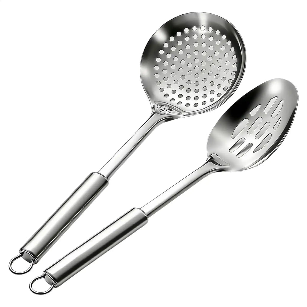 strainer spoons Stainless Steel Wok Spatula Metal Kitchen Accessories Slotted Turner Rice Spoon Ladle Cooking Tools Utensil Set Oasis Select