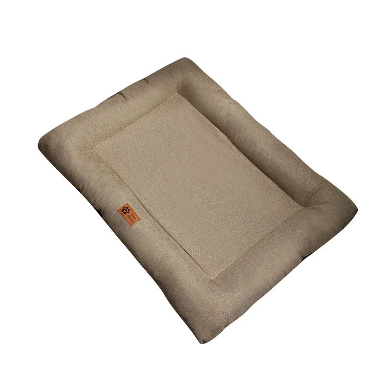 New Square Dog Bed, All-season Pet Bed, Cat Bed, Summer Cotton and Linen Breathable Pet Pad Dog Cooling Mat Oasis Select