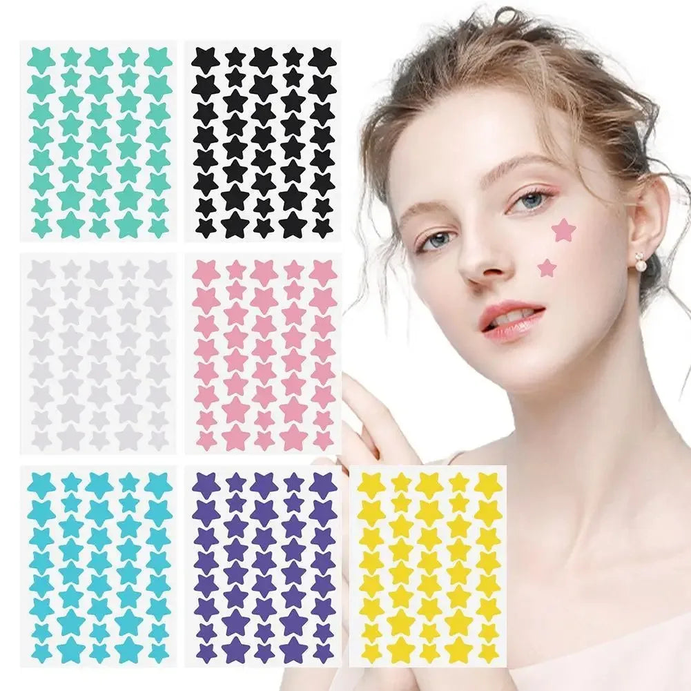 40pcs/120pcs Colorful PE Pimple Patches Cute Star Shaped Pimple Cover Sticker Invisible Pimple Cover Removal Pimple Patch Oasis Select
