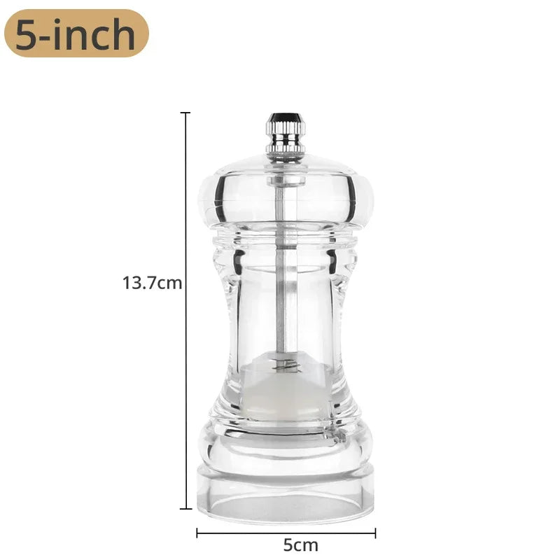 Acrylic Pepper Mill & Salt Shaker Set – Ceramic Grinder Combo Salt & Pepper Mill Set Oasis Select 1X5 inch