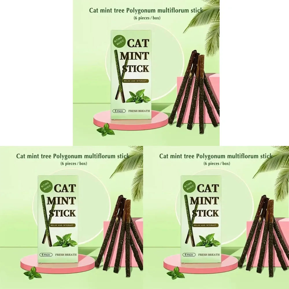1-4pcs Natural Catnip Pet Cat Molar Toothpaste Stick Cat Snacks Sticks Pet Cleaning Teeth Cat Toys Silver Vine Pet Toy Oasis Select Catnip 3pcs
