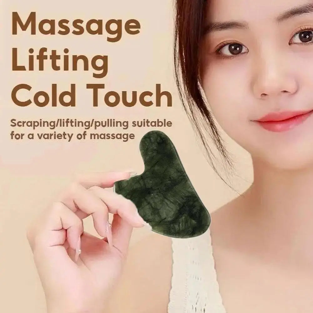 Jade Gua Sha Board Set – Heart-Shaped Face & Body Scraping Tool Gua Sha Massage Tool Oasis Select
