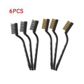 6 Or12 Pcs Industrial Toothbrush Mini Copper Steel Wire Brush Stainless Steel Wire Brush Dirt Hard Cleaning Toothbrush Oasis Select 6PCS