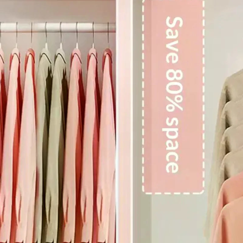 Magic Space Saving Clothes Hangers Foldable Closet Organizer Wardrobe Clothing Cascading Rack 7 Slots For Pants Dresses Coats Oasis Select