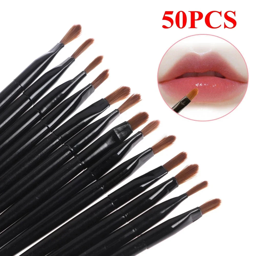 50pcs Disposable Lip Gloss Wand Brushes – Lip & Eyeliner Tools