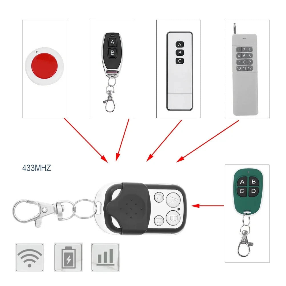 433MHZ 433.92 MHZ Copy Remote Control Auto 4 Channe Code Garage Gate Door Opener Remote Control Duplicator Cloning Code Oasis Select