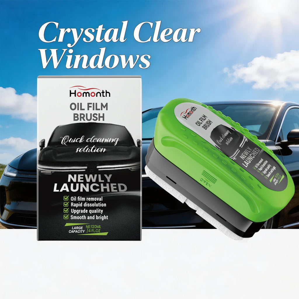 Car Oil Film Cleaning Brush Clean the Car Windows Windshield Oil Film Remover for Car Window Smooth Brighten Car Cleaning Tools Oasis Select