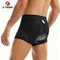 X-TIGER Men's Padded Cycling Underwear 5D Gel Cushioning MTB Boxer Shorts Breathable Road Bike Underwear Cycling Shots Ciclismo Oasis Select Gray XXXL