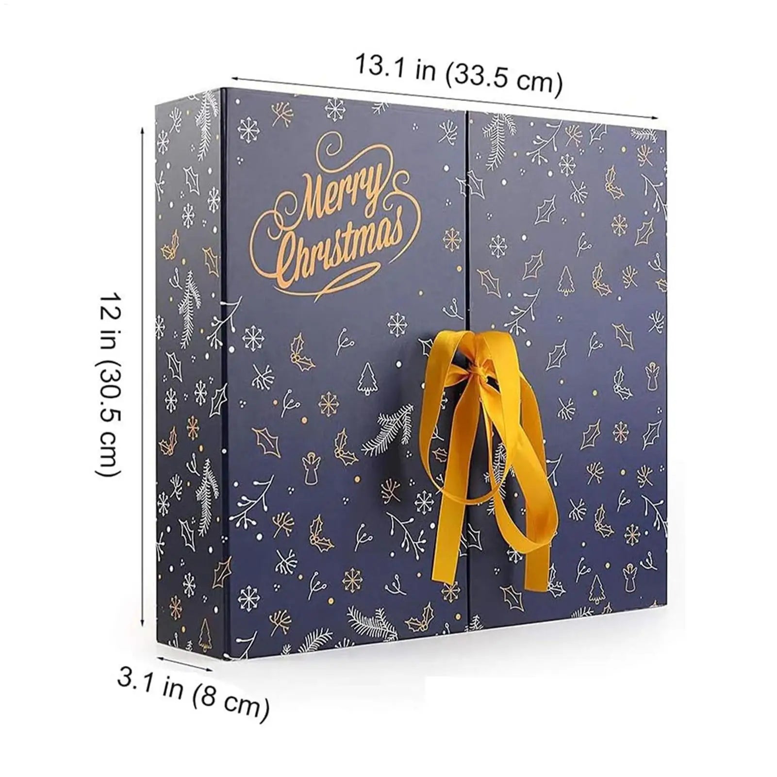 Empty Countdown Calendar Refillable Advent 24 Days Christmas Boxes Foldable Home Decor for Candy Classroom Table Fireplace Oasis Select