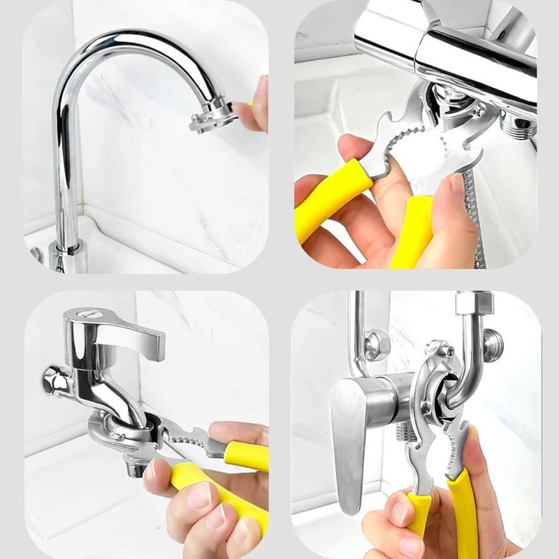 3 In 1 Tool Faucet Bubbler Wrench Bottle Opener and Pliers Kitchen Sink Faucet Aerator & Filter Removal Wrench Repair Spanner Oasis Select