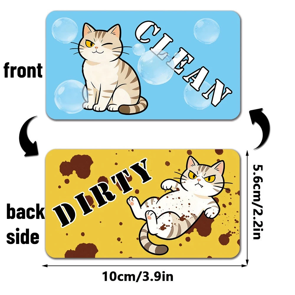 Kitchen Dishwasher Status Magnet Reversible Clean Dirty Sign Strong Magnetic Indicator Sticker for Household Use Oasis Select DWCT125