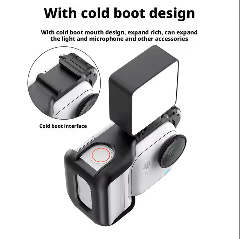 Insta360 GO Ultra Protective Cage | Cold Shoe & LED Mount