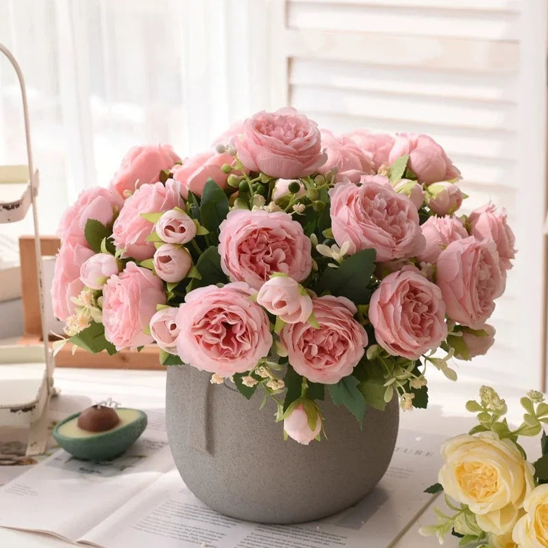 Simulated Flower Bouquet Small Handle Bouquet Wedding Scene Arrangement Simulated Flowers High-end Simulation Oasis Select