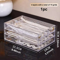 1pc Transparent Necklace Storage Box, Jewelry Tray, Necklace Display Cabinet, Suitable Jewelry Storage Drawer for Women Oasis Select 3 layers - 15 grids