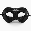 Men's Half Face Spray Painting Gentleman Jazz Performance Ball Plastic Flat Head Mask Halloween Party Prom Wedding Decoration Oasis Select Black