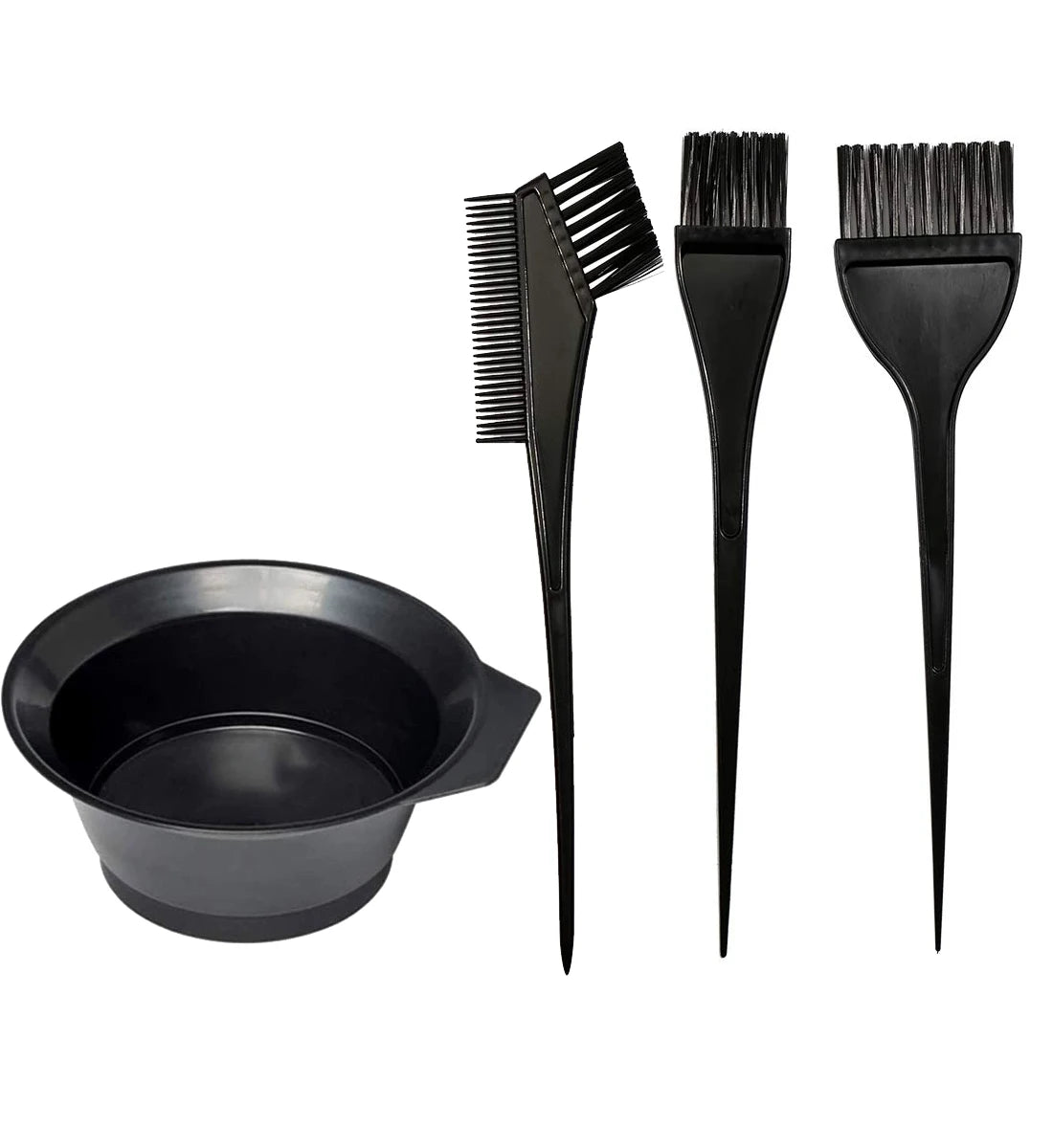 4Pcs Home Salon Hair Dyeing Brush Set Hair Dyeing Cream Bowl Coloring Brush Comb Kits Hair Tint Applicator Barber Styling Tool Oasis Select