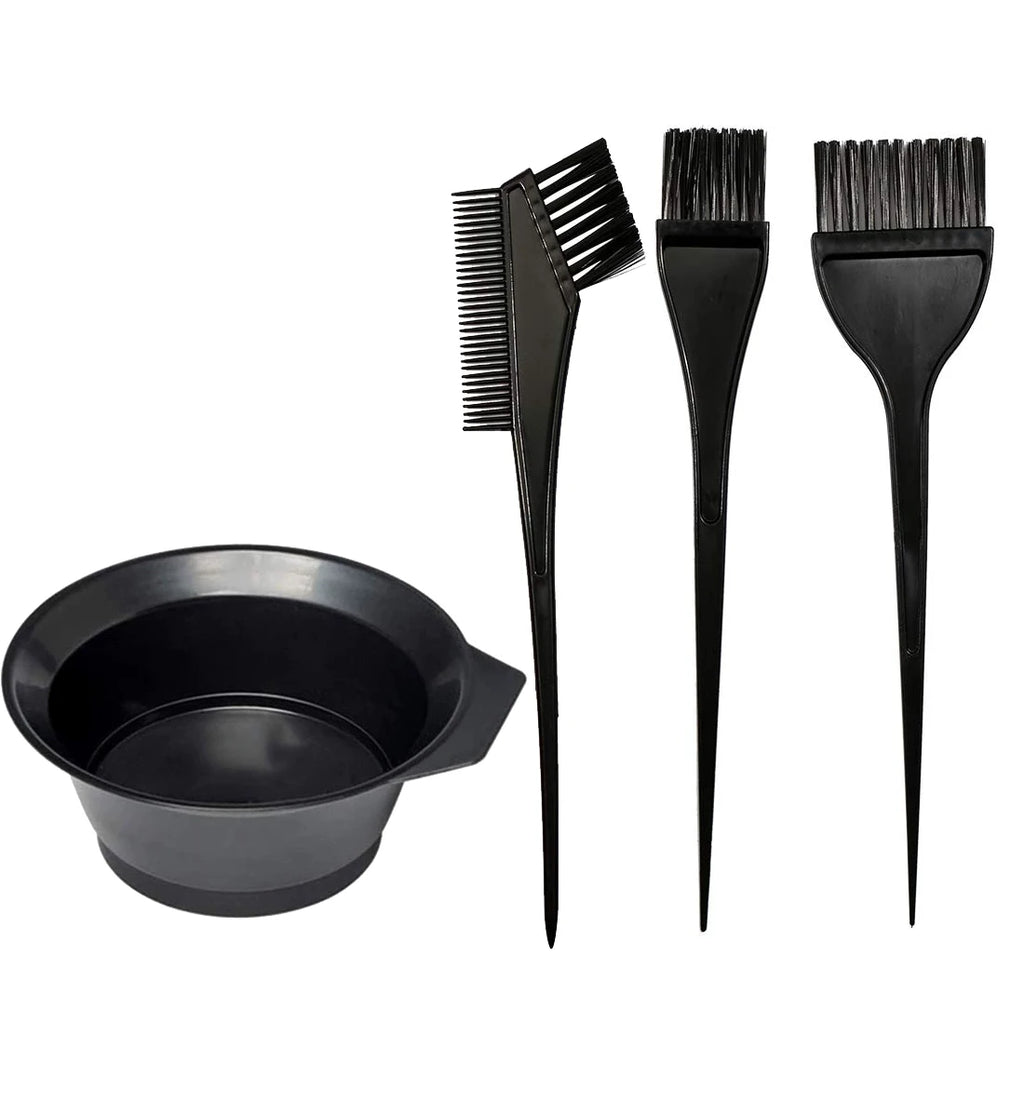 4Pcs Home Salon Hair Dyeing Brush Set Hair Dyeing Cream Bowl Coloring Brush Comb Kits Hair Tint Applicator Barber Styling Tool Oasis Select