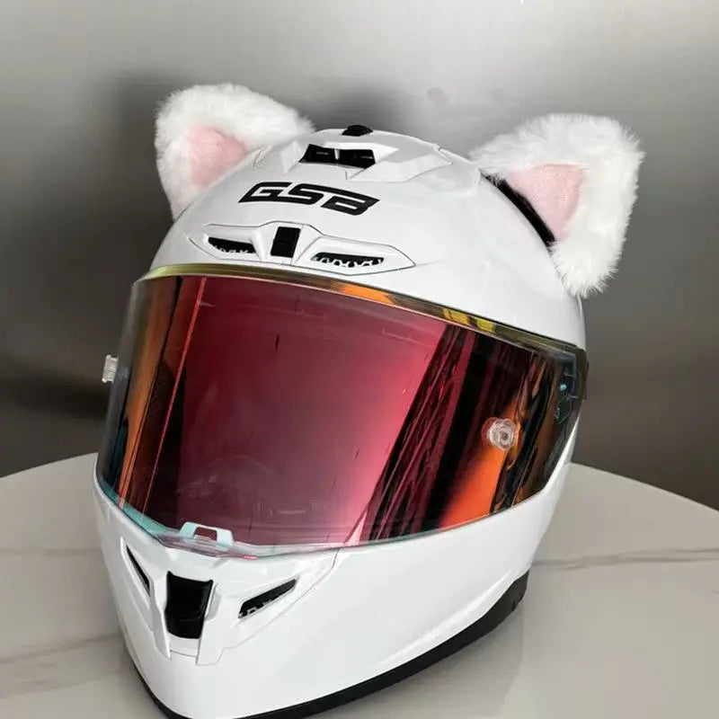 Motorcycle helmet decoration accessories Cat's ears (Steamed cat-ear shaped bread) quick release Velcro Oasis Select