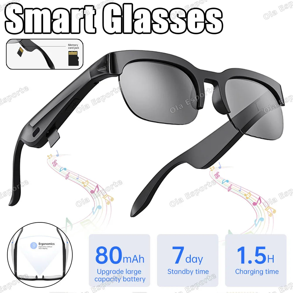 AI Smart Glasses – Bluetooth, Translation, Music & Calling