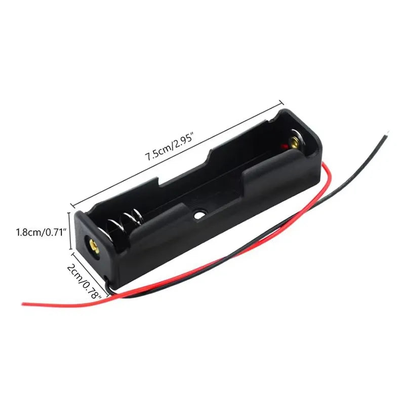1/5pcs Black Plastic AA LR6 HR6 Battery Storage Case Clip Holder Container 1X 4X 18650 Battery Storage Box Case Wire Lead Pin Aa Oasis Select 1X