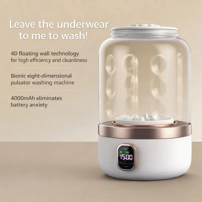 Portable Mini Washing Machine Type-C | Compact Travel Washer