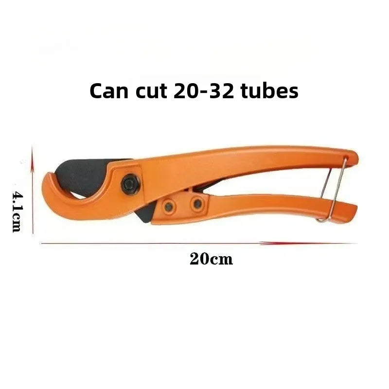For Plastic Pipe One-Hand Operation PVC Tube Cutting Tool Compact Scissors Design Portable PEX Pipe Cutter Oasis Select Orange