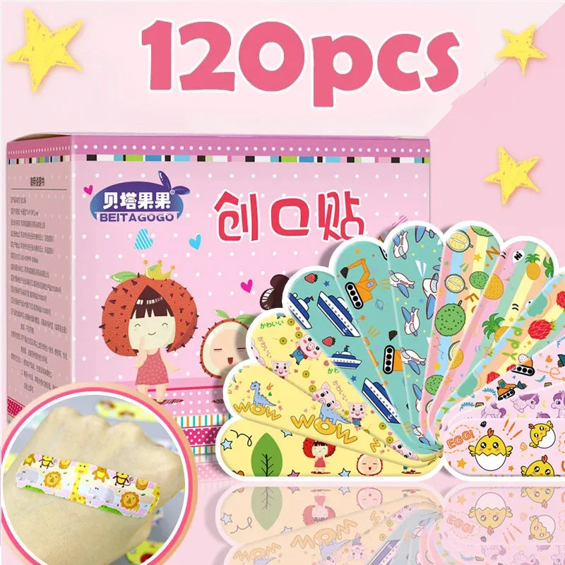 60-360pcs Cartoon Animal Pattern Waterproof Hemostasis Kids Band Aid Stickers Adhesive Bandage Strips Plasters for Children Oasis Select