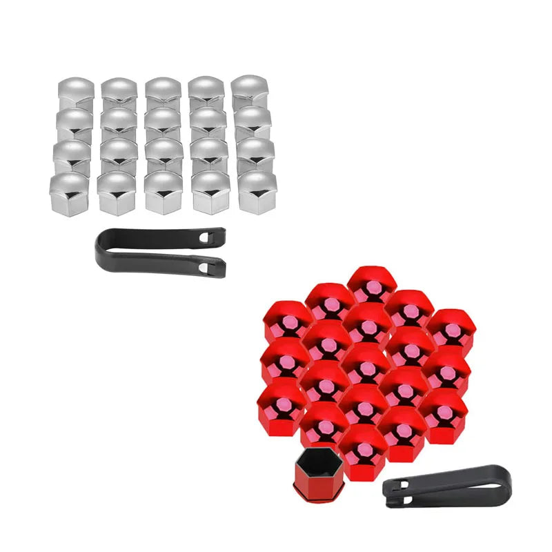 20/40Pcs Universal Anti-Rust 17 19 21mm ABS Auto Trim Tyre Wheel Nut Screw Bolt Protection Covers Cap Car Accessories Oasis Select 40Pcs mix 17mm