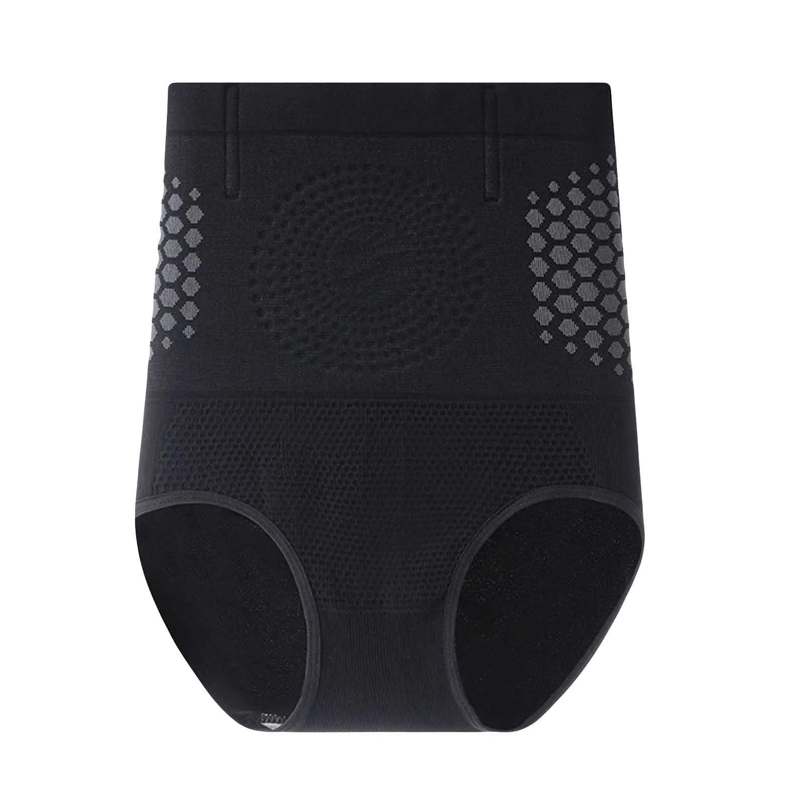 Seamless High Waist Body Shaping Panties for Women Abdomen Control Therapy Warm Uterus Slimming Underwear Shaper Briefs Oasis Select Black M
