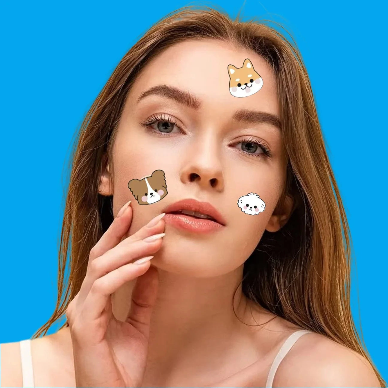 40pcs/box cartoon cute dog stickers - waterproof, alcohol free, non irritating, gentle on the skin, suitable for all skin types Oasis Select