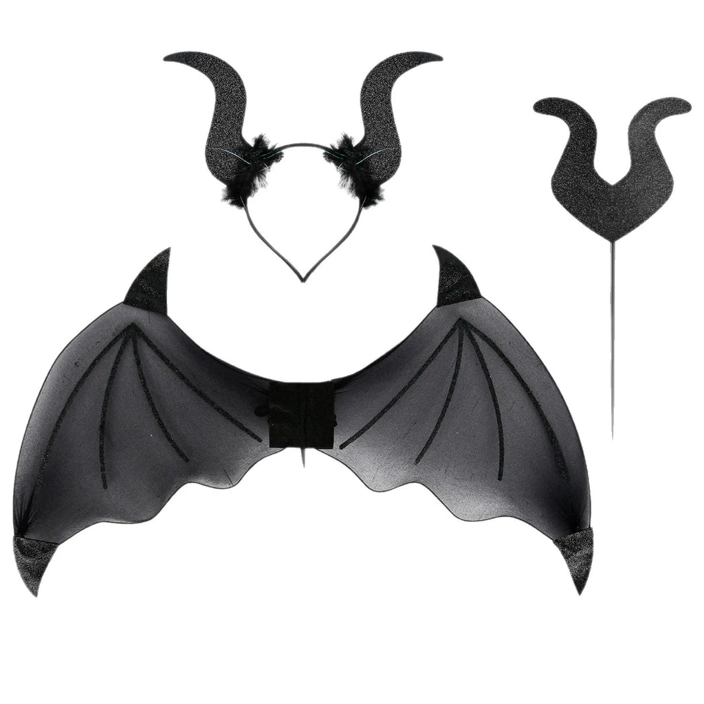 New Arrival Halloween Party Devil Headband & Magic Wand - Performance Props for Festive Atmosphere Oasis Select