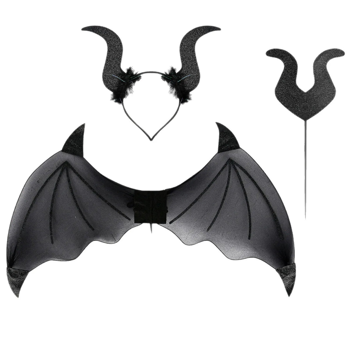 New Arrival Halloween Party Devil Headband & Magic Wand - Performance Props for Festive Atmosphere Oasis Select