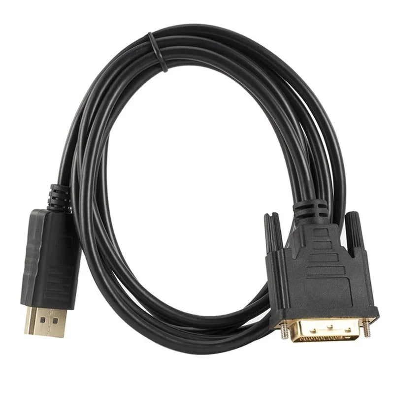 1.8m Displayport to DVI Adapter Cable DP to DVI Connection Converter HD 1080P Male to Male Adapter for HDTV PC Laptop Projector Oasis Select