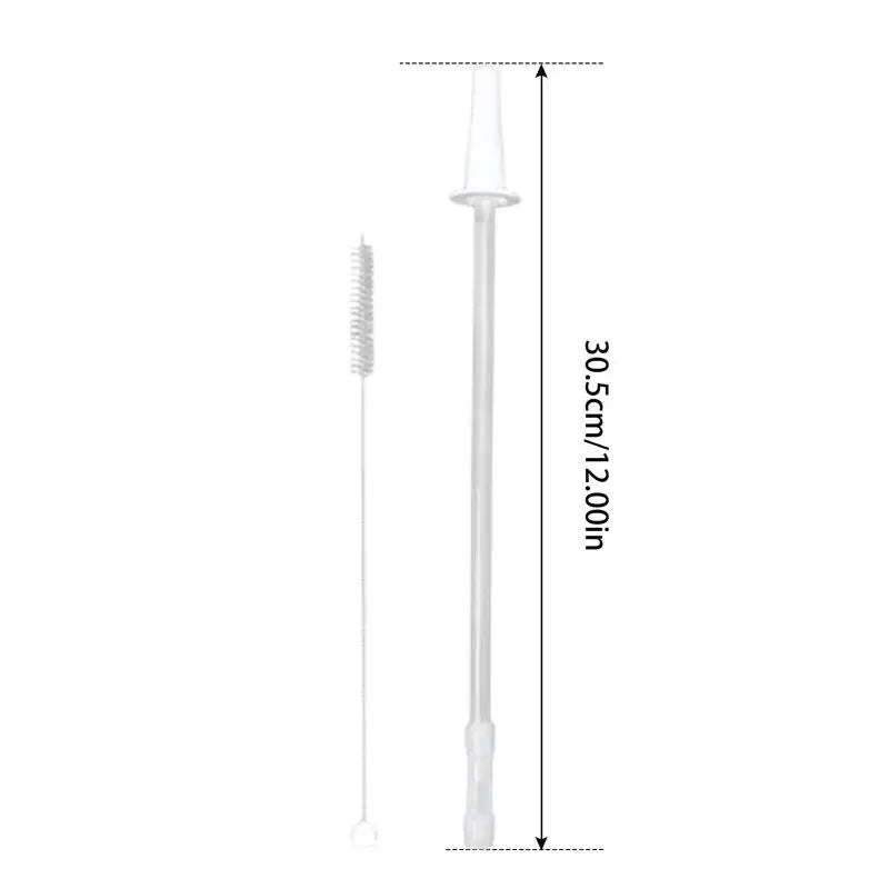 Water Bottle Straw Gallon Water Bottle Straw Replacement For 1/Half Gallon Water Bottle With 2 Cleaning Brushes 4 Cuttable Straw Oasis Select